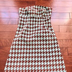 VINTAGE Sweet Cherise Brown Turquoise Dress - 4